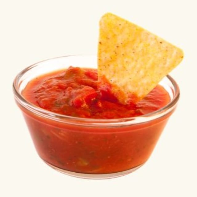 Side of Salsa and chips.